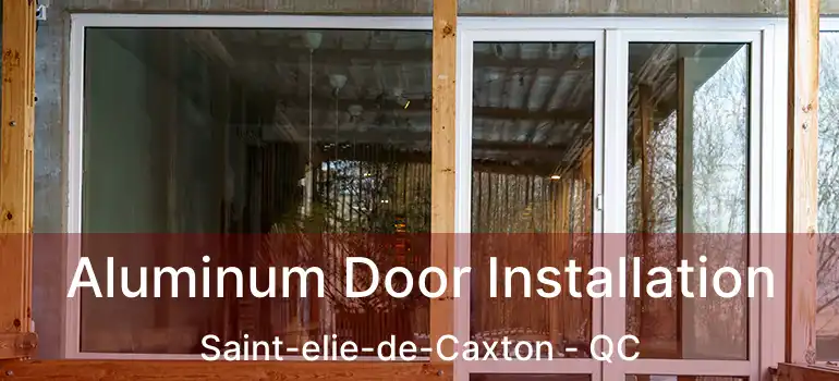  Aluminum Door Installation Saint-elie-de-Caxton - QC