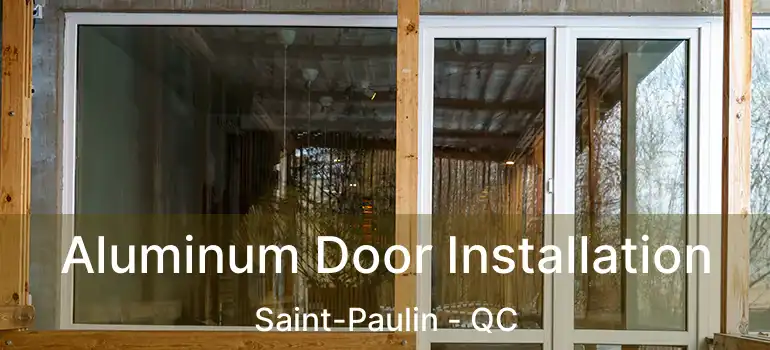  Aluminum Door Installation Saint-Paulin - QC