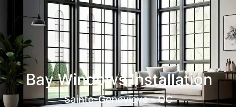  Bay Windows Installation Sainte-Genevieve - QC
