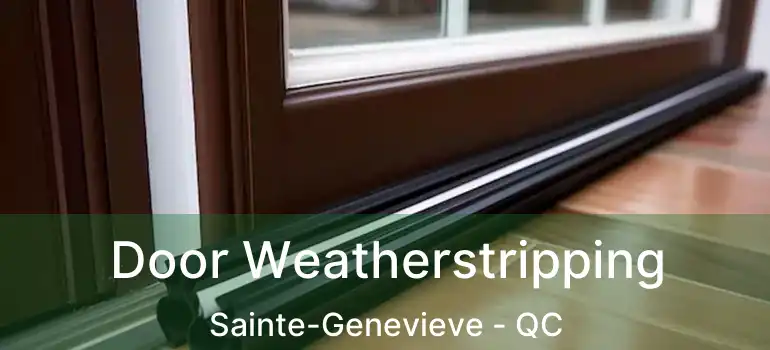  Door Weatherstripping Sainte-Genevieve - QC