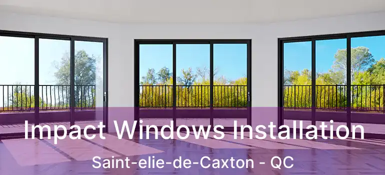  Impact Windows Installation Saint-elie-de-Caxton - QC
