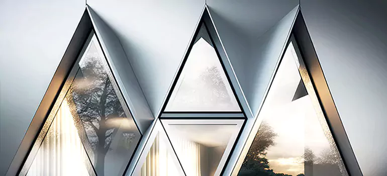 Trapezoid Window Design in Sainte-Marthe-du-Cap, Quebec