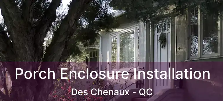  Porch Enclosure Installation Des Chenaux - QC