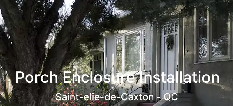  Porch Enclosure Installation Saint-elie-de-Caxton - QC