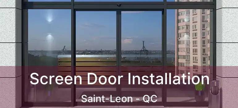  Screen Door Installation Saint-Leon - QC