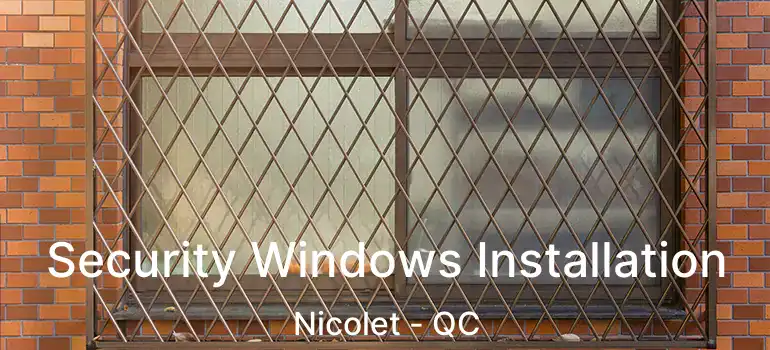  Security Windows Installation Nicolet - QC