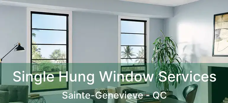  Single Hung Window Services Sainte-Genevieve - QC