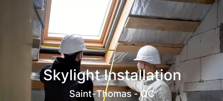 Skylight Installation Saint-Thomas - QC