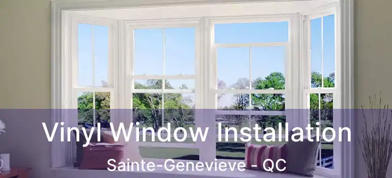  Vinyl Window Installation Sainte-Genevieve - QC