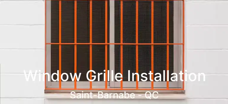  Window Grille Installation Saint-Barnabe - QC