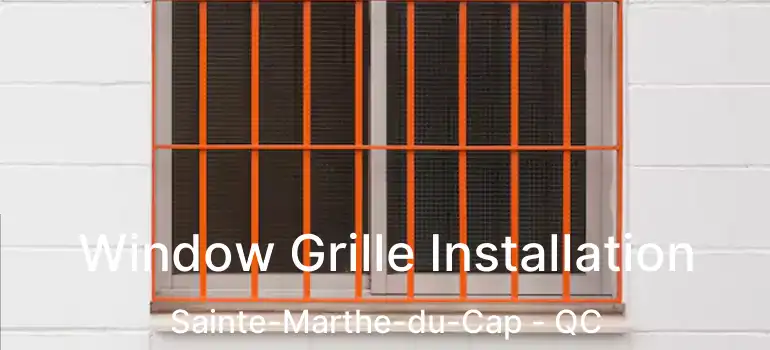  Window Grille Installation Sainte-Marthe-du-Cap - QC