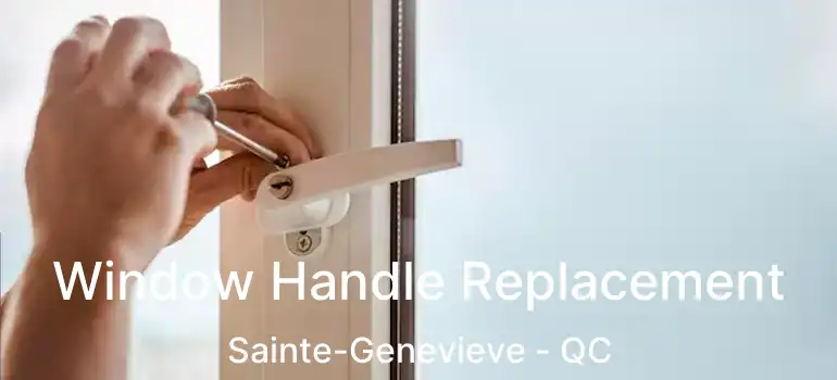  Window Handle Replacement Sainte-Genevieve - QC