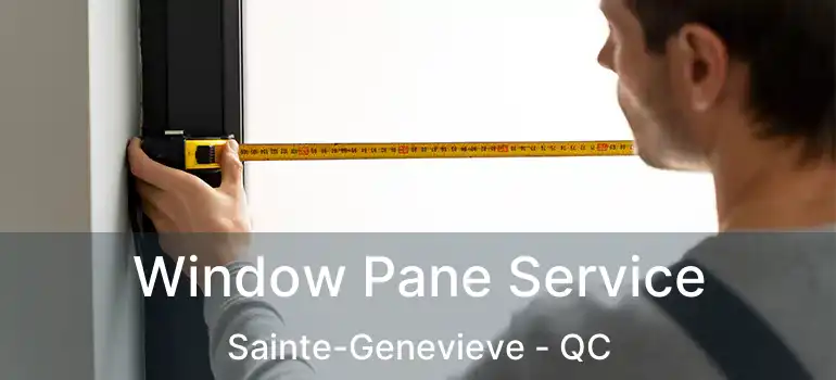  Window Pane Service Sainte-Genevieve - QC