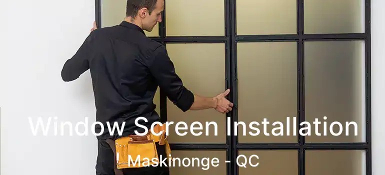  Window Screen Installation Maskinonge - QC